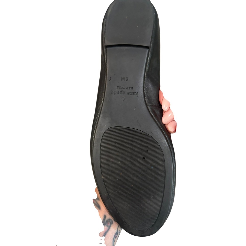 RARE Kate Spade Boston Terrier Winthrop Flats 8 Glitter Frenchie Novelty Leather - Picture 6 of 11
